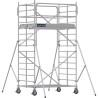 Échafaudage roulant aluminium Docker 150 295 Garde-corps, Monobloc EXMDS - Hauteur plancher 2,90m