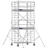 Échafaudage roulant aluminium Docker 150 295 Garde-corps, Monobloc EXMDS - Hauteur plancher 3,90m