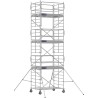 Échafaudage roulant aluminium Docker 150 295 Garde-corps, Monobloc EXMDS - Hauteur plancher 5,90m