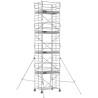 Échafaudage roulant aluminium Docker 150 295 Garde-corps, Monobloc EXMDS - Hauteur plancher 7,90m