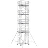 Échafaudage roulant aluminium Docker 150 295 Garde-corps, Monobloc EXMDS - Hauteur plancher 8,90m