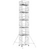 Échafaudage roulant aluminium Docker 150 295 Garde-corps, Monobloc EXMDS - Hauteur plancher 10,90m