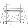 Échafaudage roulant aluminium Docker 85 295 Garde-corps, Lisses - Hauteur plancher 1,90m