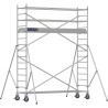 Échafaudage roulant aluminium Docker 85 295 Garde-corps, Lisses - Hauteur plancher 2,90m