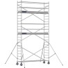 Échafaudage roulant aluminium Docker 85 295 Garde-corps, Lisses - Hauteur plancher 4,90m