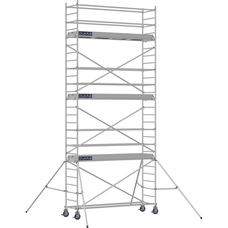 Échafaudage roulant aluminium Docker 85 295 Garde-corps, Lisses - Hauteur plancher 5,90m