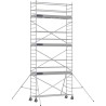 Échafaudage roulant aluminium Docker 85 295 Garde-corps, Lisses - Hauteur plancher 5,90m