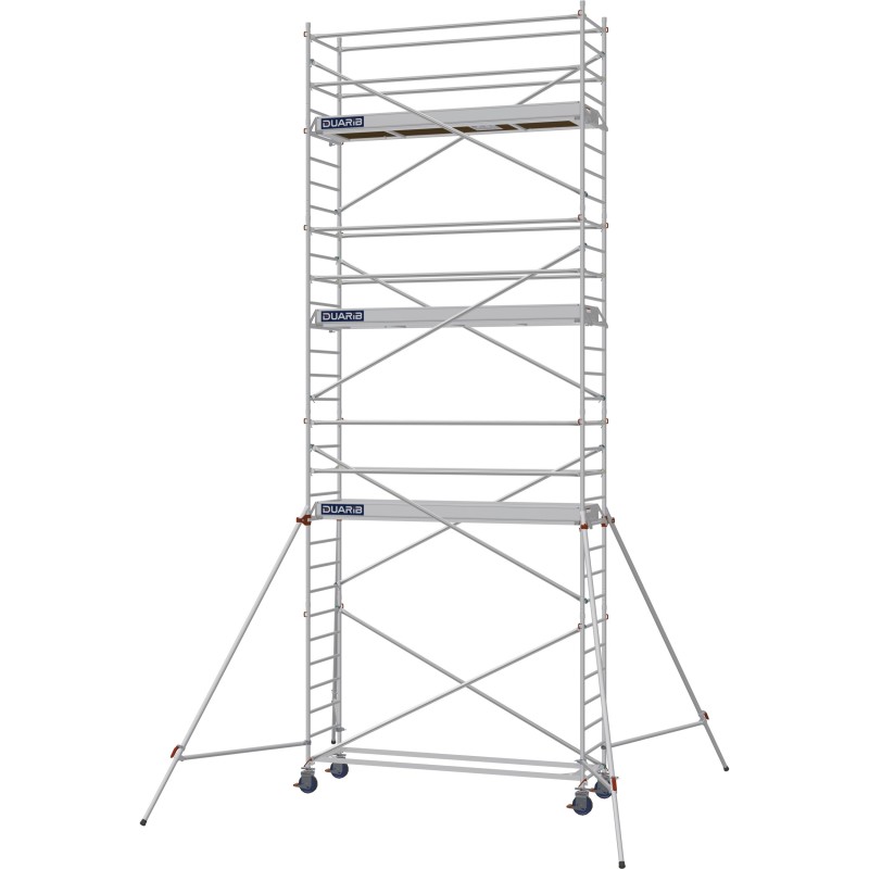 Échafaudage roulant aluminium Docker 85 295 Garde-corps, Lisses - Hauteur plancher 6,90m