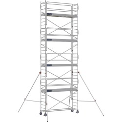 Échafaudage roulant aluminium Docker 85 295 Garde-corps, Lisses - Hauteur plancher 7,90m