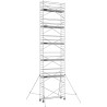 Échafaudage roulant aluminium Docker 85 295 Garde-corps, Lisses - Hauteur plancher 10,90m