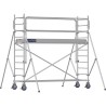 Échafaudage roulant aluminium Docker 85 295 Garde-corps Monobloc EXMDS - Hauteur plancher 1,90m