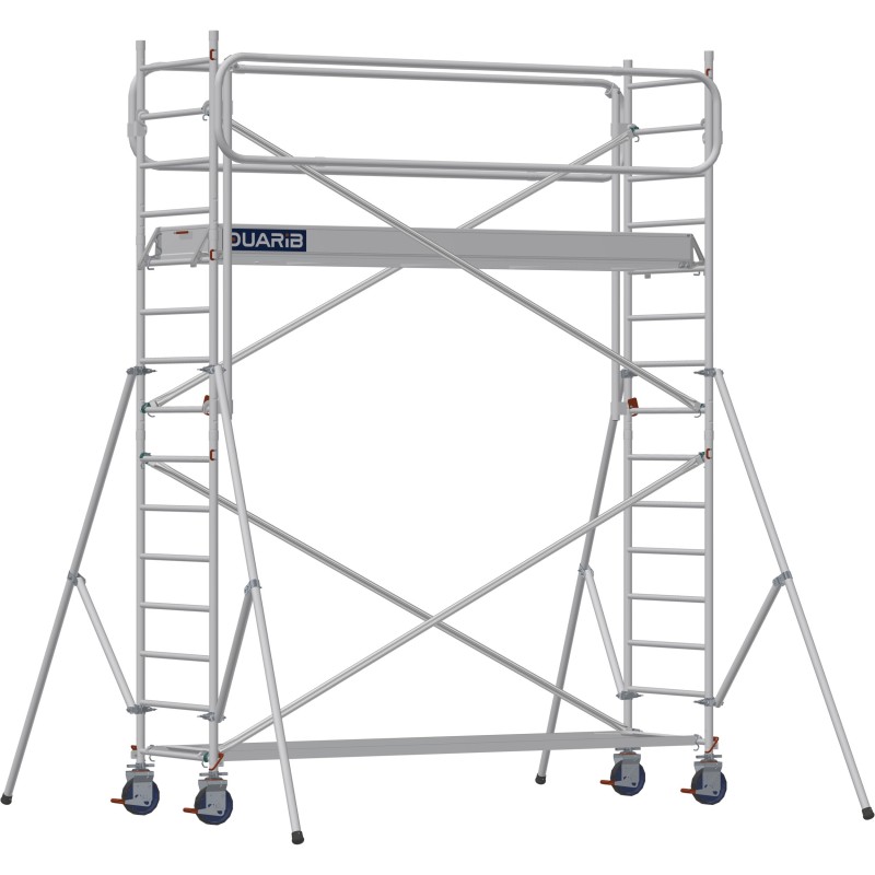 Échafaudage roulant aluminium Docker 85 295 Garde-corps Monobloc EXMDS - Hauteur plancher 2,90m