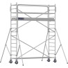 Échafaudage roulant aluminium Docker 85 295 Garde-corps Monobloc EXMDS - Hauteur plancher 2,90m