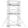 Échafaudage roulant aluminium Docker 85 295 Garde-corps Monobloc EXMDS - Hauteur plancher 4,90m
