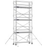 Échafaudage roulant aluminium Docker 85 295 Garde-corps Monobloc EXMDS - Hauteur plancher 5,90m