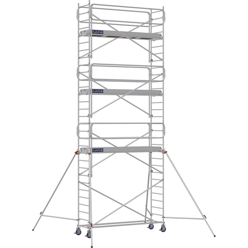 Échafaudage roulant aluminium Docker 85 295 Garde-corps Monobloc EXMDS - Hauteur plancher 6,90m
