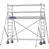 Échafaudage roulant aluminium Docker 85 254 Garde-corps, Lisses - Hauteur plancher 1,90m