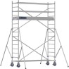Échafaudage roulant aluminium Docker 85 254 Garde-corps, Lisses - Hauteur plancher 2,90m