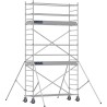 Échafaudage roulant aluminium Docker 85 254 Garde-corps, Lisses - Hauteur plancher 3,90m