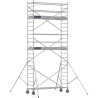 Échafaudage roulant aluminium Docker 85 254 Garde-corps, Lisses - Hauteur plancher 4,90m
