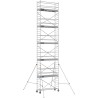 Échafaudage roulant aluminium Docker 85 254 Garde-corps, Lisses - Hauteur plancher 9,90m