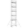 Échafaudage roulant aluminium Docker 85 254 Garde-corps, Lisses - Hauteur plancher 10,90m
