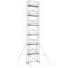 Échafaudage roulant aluminium Docker 85 254 Garde-corps, Lisses - Hauteur plancher 11,90m