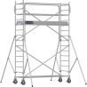 Échafaudage roulant aluminium Docker 85 254 Garde-corps Monobloc EXMDS - Hauteur plancher 2,90m