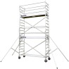 Échafaudage roulant aluminium Docker 85 254 Garde-corps Monobloc EXMDS - Hauteur plancher 3,90m