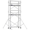 Échafaudage roulant aluminium Docker 85 254 Garde-corps Monobloc EXMDS - Hauteur plancher 4,90m