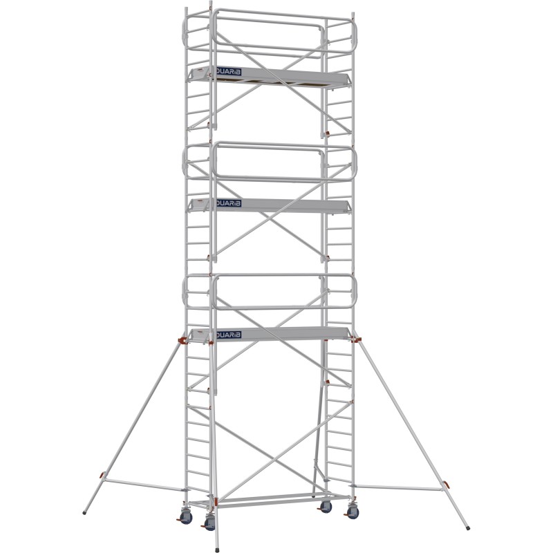 Échafaudage roulant aluminium Docker 85 254 Garde-corps Monobloc EXMDS - Hauteur plancher 6,90m