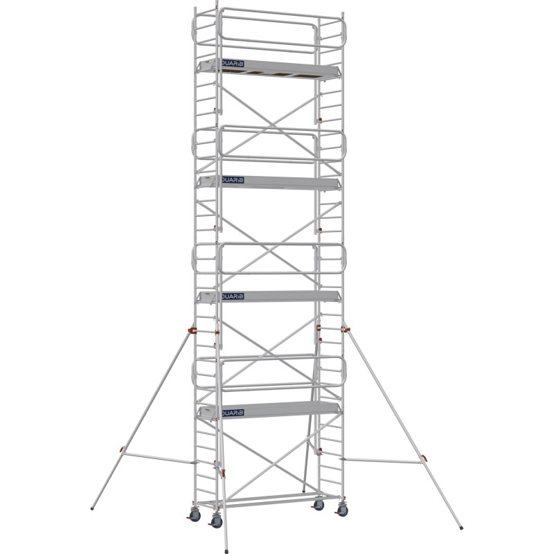 Échafaudage roulant aluminium Docker 85 254 Garde-corps Monobloc EXMDS - Hauteur plancher 7,90m
