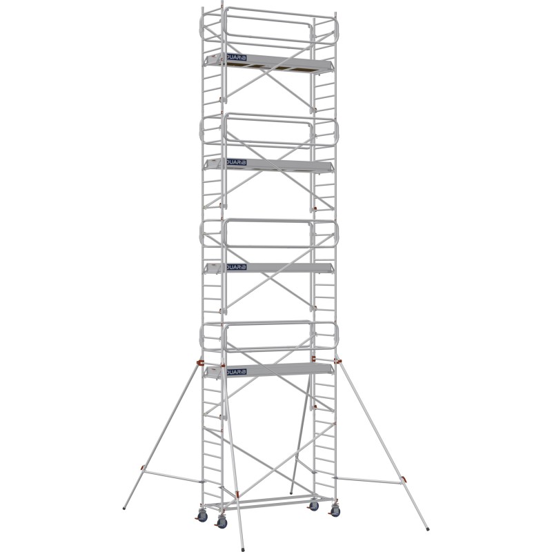 Échafaudage roulant aluminium Docker 85 254 Garde-corps Monobloc EXMDS - Hauteur plancher 8,90m