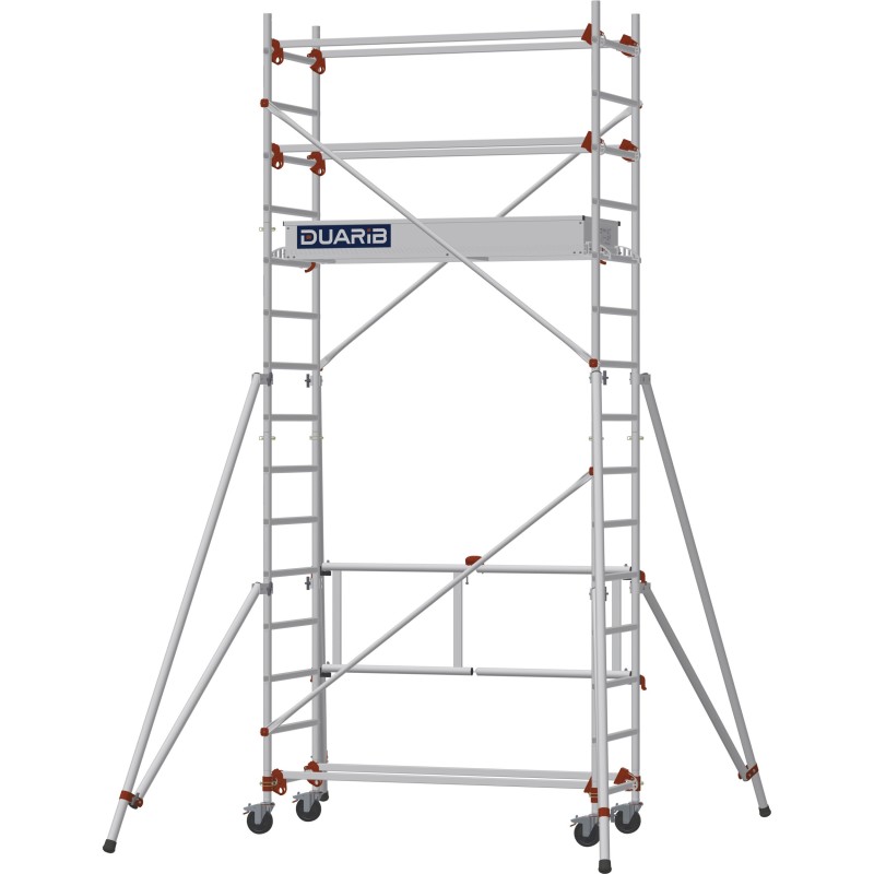 Échafaudage roulant AL165 base pliante - Hauteur plancher 2,80m