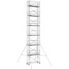 Échafaudage roulant aluminium Docker 85 254 Garde-corps Monobloc EXMDS - Hauteur plancher 11,90m