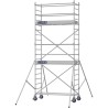 Échafaudage roulant aluminium Docker 85 205 Garde-corps, Lisses - Hauteur plancher 3,90m