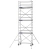 Échafaudage roulant aluminium Docker 85 205 Garde-corps, Lisses - Hauteur plancher 5,90m