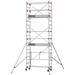 Échafaudage roulant AL165 base pliante - Hauteur plancher 3,80m