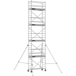 Échafaudage roulant aluminium Docker 85 205 Garde-corps, Lisses - Hauteur plancher 7,90m