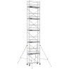 Échafaudage roulant aluminium Docker 85 205 Garde-corps, Lisses - Hauteur plancher 9,90m