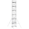 Échafaudage roulant aluminium Docker 85 205 Garde-corps, Lisses - Hauteur plancher 11,90m