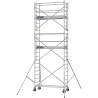 Échafaudage roulant aluminium Docker 85 205, Garde-corps Monobloc EXMDS - Hauteur plancher 4,90m