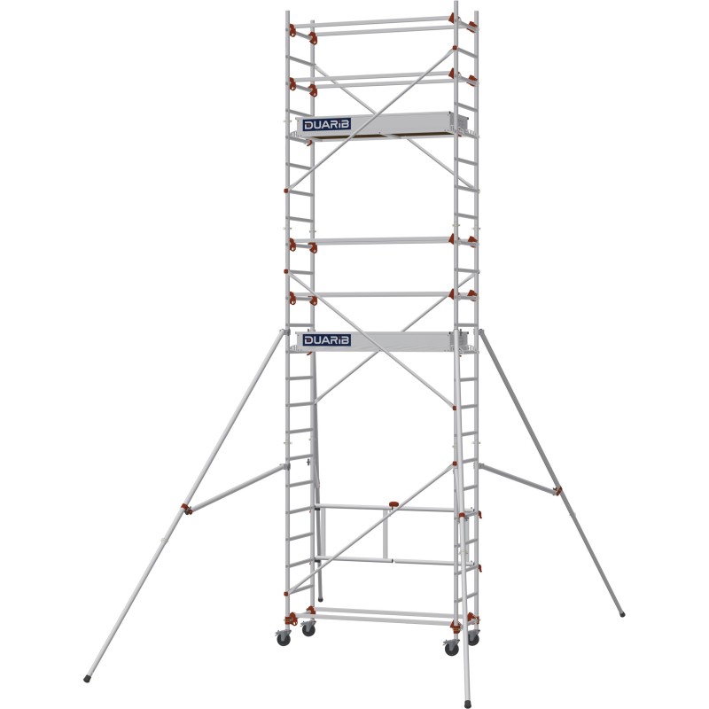 Échafaudage roulant AL165 base pliante - Hauteur plancher 4,80m