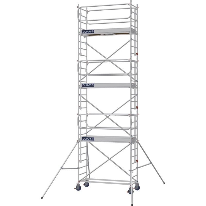 Échafaudage roulant aluminium Docker 85 205, Garde-corps Monobloc EXMDS - Hauteur plancher 5,90m