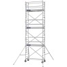 Échafaudage roulant aluminium Docker 85 205, Garde-corps Monobloc EXMDS - Hauteur plancher 5,90m