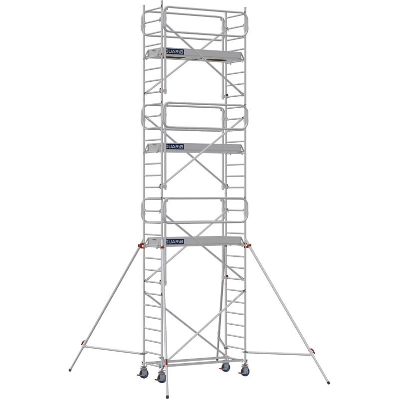 Échafaudage roulant aluminium Docker 85 205, Garde-corps Monobloc EXMDS - Hauteur plancher 6,90m