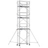 Échafaudage roulant aluminium Docker 85 205, Garde-corps Monobloc EXMDS - Hauteur plancher 6,90m