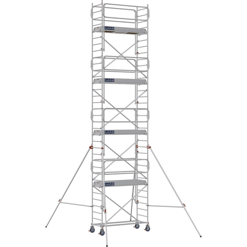 Échafaudage roulant aluminium Docker 85 205, Garde-corps Monobloc EXMDS - Hauteur plancher 7,90m