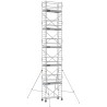 Échafaudage roulant aluminium Docker 85 205, Garde-corps Monobloc EXMDS - Hauteur plancher 9,90m