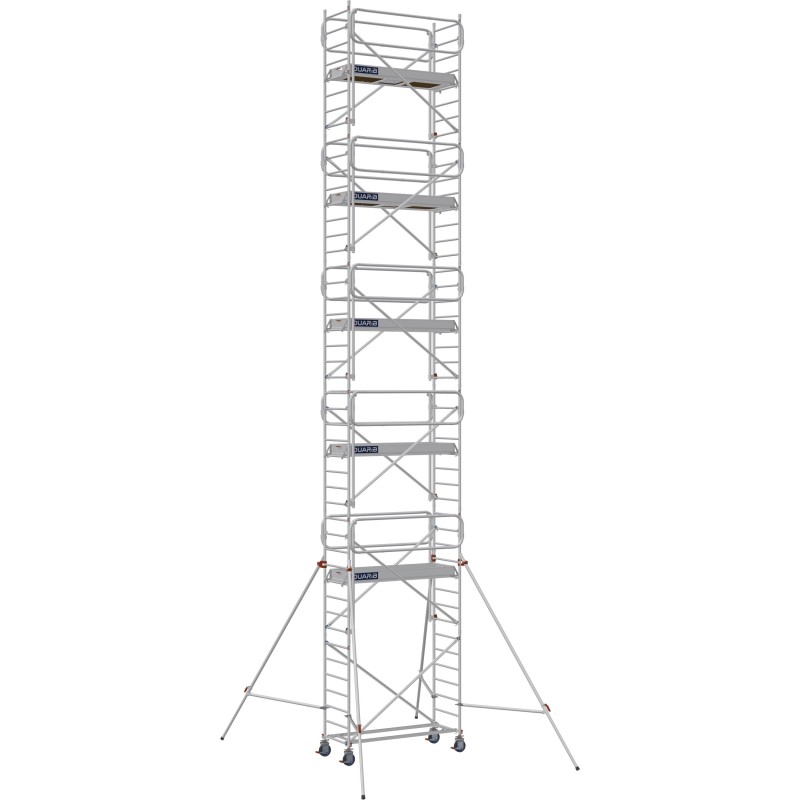Échafaudage roulant aluminium Docker 85 205, Garde-corps Monobloc EXMDS - Hauteur plancher 10,90m